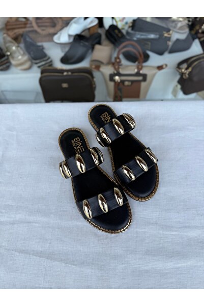 My Fit Gold Toka Detaylı Terlik