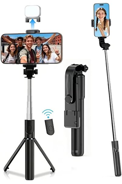Generic Selfie Stick Tripod with Wireless Remote & Fill Light Detachable Blue...