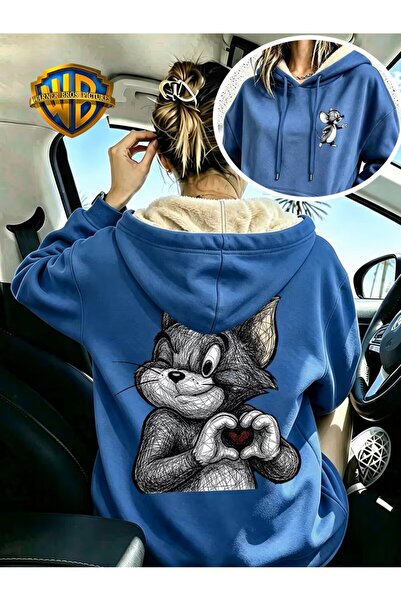 yombaa Relaxed Fit Stone Printed Juicy Crop Hoodie Black