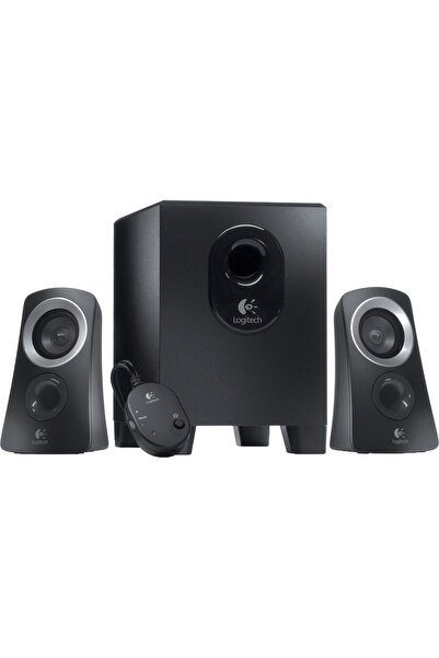 logitech BOXE 2.1, RMS: 25W (2 x 5W, 15W), telecomandă cu fir, negru, "Z313" ...