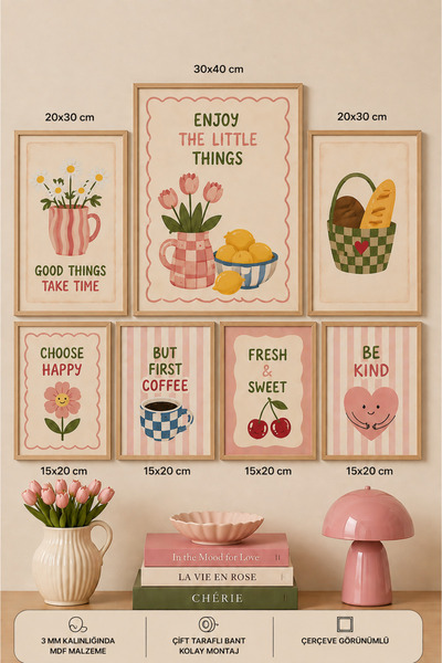UNT 7-Piece Frame-Looking Modern Painting Set |   Retro & Pop Art |   Living ...