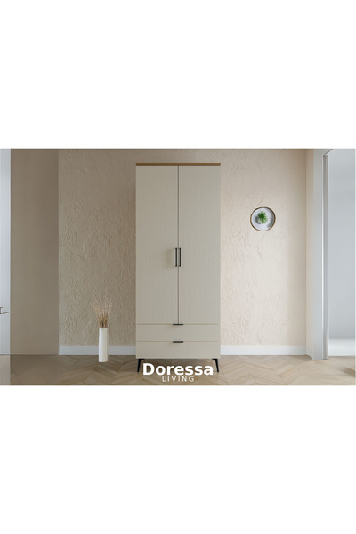 Doressa Living Palo Çift Kapılı Çekmeceli Gardırop