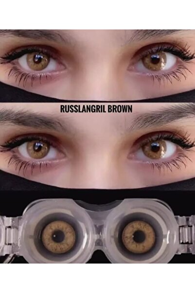 dermasuction Russian girl brown kehribar göz lensi yıllık