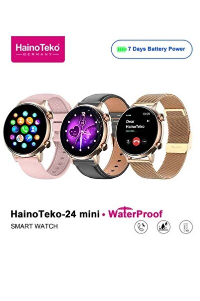 HAINOTEKO -24 Mini Smartwatch with Super Slim AMOLED Display, Wireless Chargi...