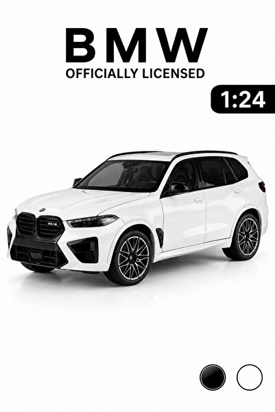 craftivio Lisanslı BMW X5 M Competition 1:24 Ölçek Sesli Işıklı Metal Model A...