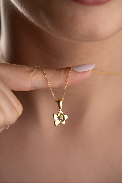 Silvano Jewelry 925 Ayar Gümüş Menekşe Çiçeği Şubat Ayı Minimal Doğum Taşı Ko...