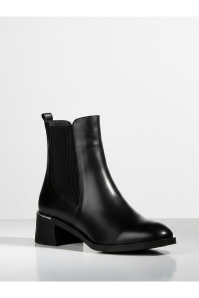 Bulls & Gulls Women's Genuine Leather Chelsea Boots with Medium Height Thick Heels