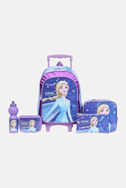 Disney Kids Girl Frozen Graphic Pattern Backpack, Multicolor