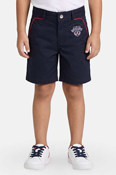 Perry Ellis Toddlers Boy Embroidered Logo Chino Shorts, Deep Navy