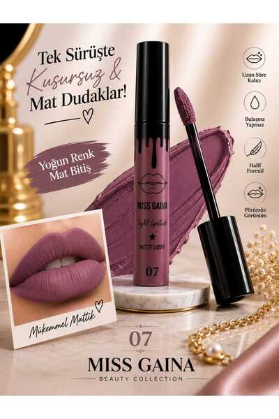 VitaMood Yaşam Matte Liquid Mat Likit Ruj – Kalıcı & Bulaşmayan Yoğun Renk – 01-08 Numara Seçenekli (1 Adet)