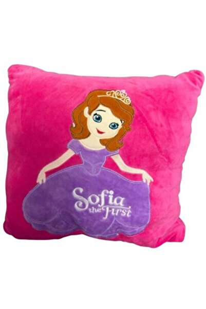 Sofia Pernă Prințesă, de pluș, pentru copii, 40x40cm, cu design imprimat, moa...