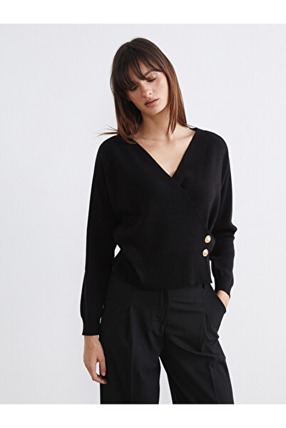 LC Waikiki Double Breasted Collar Women's Knitwear Sweater