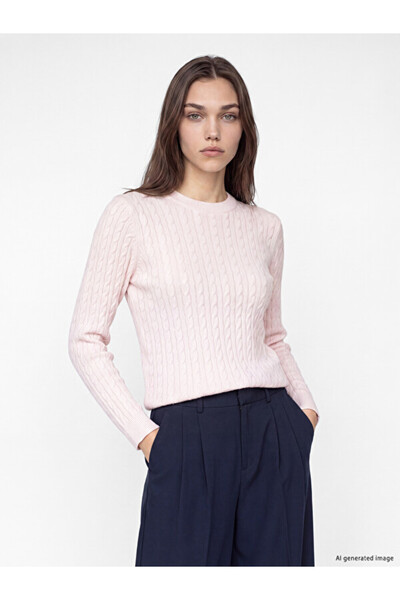 LC Waikiki Hair Braid Patterned Women's Knitwear Sweater