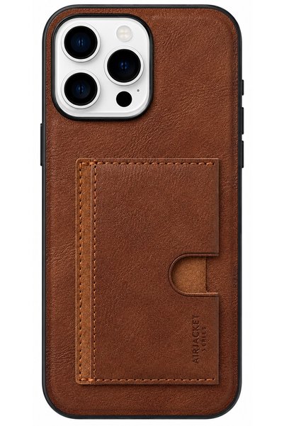 EDELFU iPhone 15 Pro Max Compatible - Airjacket Wallet Cover (Holds 3 Cards) ...