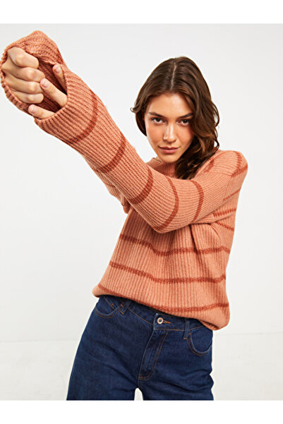 LC Waikiki Crew Neck Striped Long Sleeve Women's Knitwear Sweater