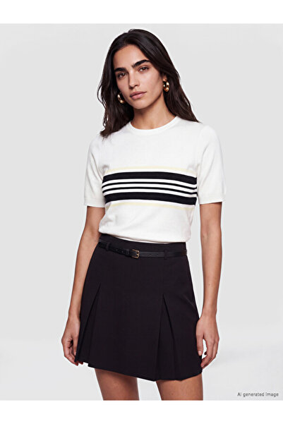 LC Waikiki Crew Neck Striped Women's Knitwear Sweater