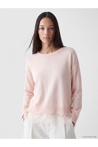 LC Waikiki Lace Detailed Women's Knitwear Sweater