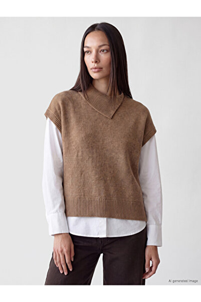 LC Waikiki Asymmetric Collar Women's Knitwear Sweater