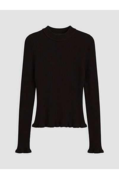 LC Waikiki Stand Collar Striped Women's Knitwear Sweater