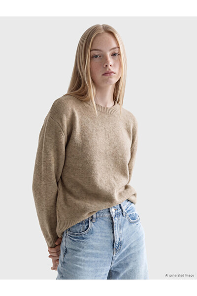 LC Waikiki Crew Neck Oversize Women's Knitwear Sweater