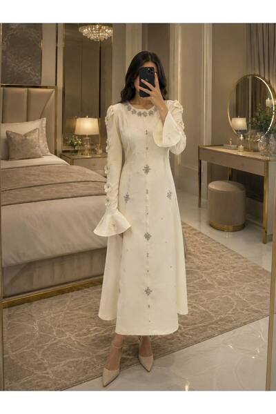antil fashion فستان أوف وأيت أنيق