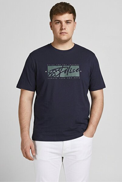 883 Police Men Crew Neck Short Sleeve Graphic Print T-Shirt, Navy