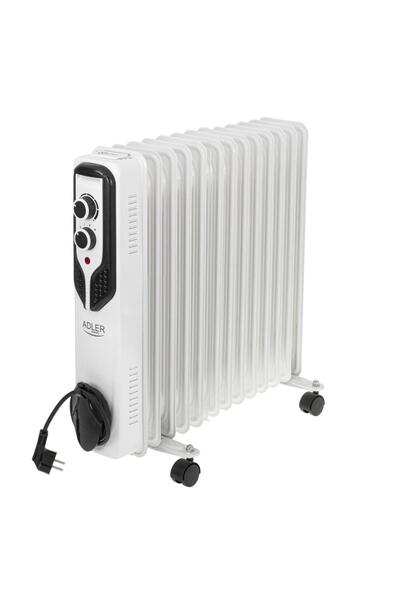 adler Ηλεκτρικό θερμαντικό σώμα λαδιού, 2500 W, 13 πτερύγια, Λευκό