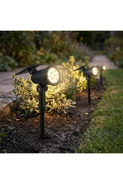 OEMS 9 LEDs Solar Spotlights, Outdoor IP65 Waterproof, Spot Lights, Brightnes...