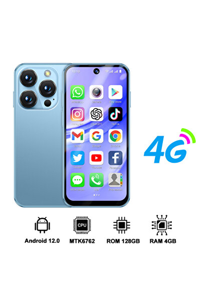 Choice blue RAM4G ROM128G 2025 NEW Mini Android Smartphone 3.88' HD Display, ...