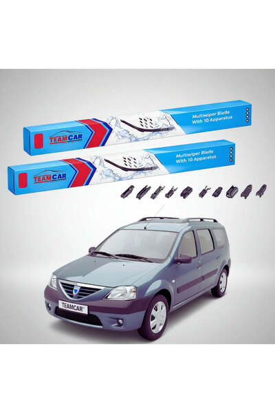 TEAMCAR Wipers Dacia Logan MCV I Break 2007-2013 | Front Set Flat Premium – T...