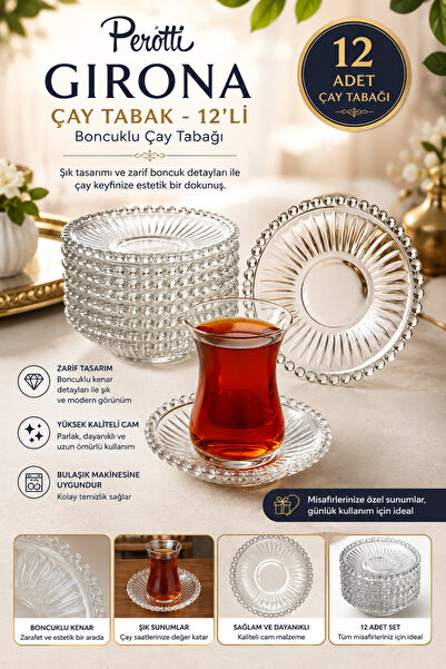 Genel Markalar GİRONA ÇAY TABAĞI 12 ADET