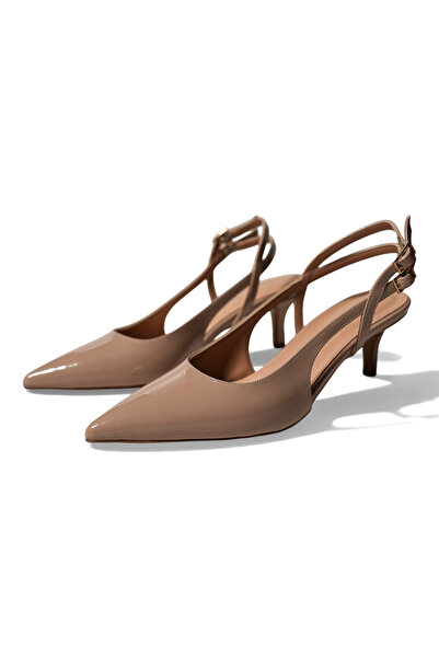 Sinora Collections Maison Sinora NUDE ÉLÉGANCE SLINGBACK HEELS - Alçak Topukl...