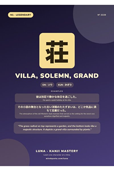 OEM Poster Infografic Vila Kanji, Solemn si Maret, Carton 250g, A4