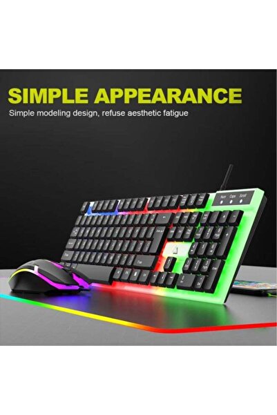 DubaiGallery VODIRK GT100 Gaming Keyboard and Mouse Combo with Multicolor LED...