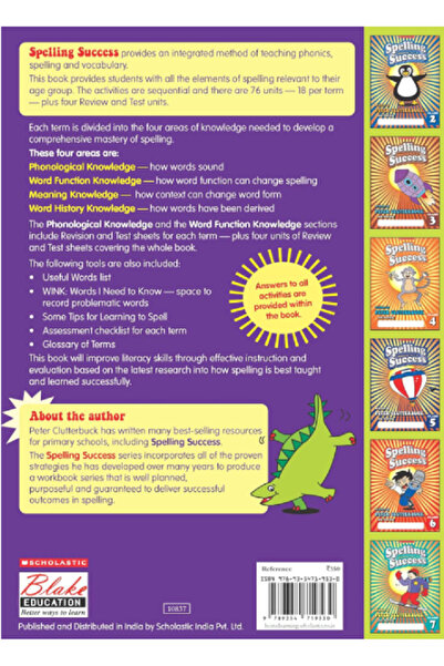 Scholastic Spelling Success: Class 1