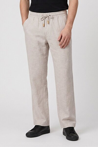 cabana Men Regular Fit Heather Straight Pants, Beige