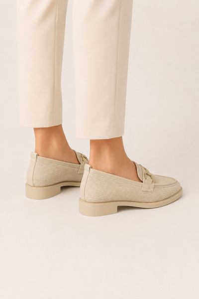 Jagulep Knitwear Women's Casual Shoes Beige