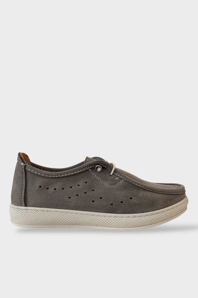 Jagulep Orthopedic Lightweight Seasonal Comfortable Suede Casual Shoes Smoked
