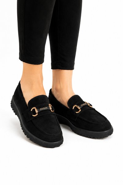 Jagulep Orthopedic Suede Women's Casual Shoes Black