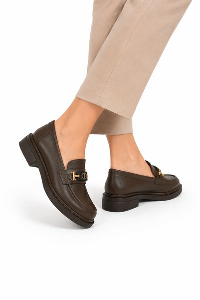 Jagulep Orthopedic Sole Buckle Women's Casual Shoes Brown