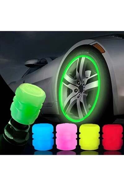 DubaiGallery Illuminated tire valve caps for cars and bicycles that glow at n...