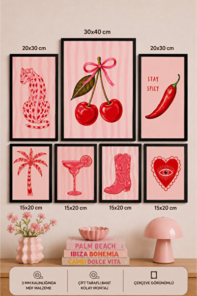 UNT Set de picturi moderne cu aspect de cadru, 7 piese |   Retro și Pop Art |...