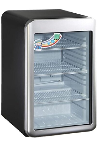 BANCOOL ثلاجة عرض - بباب زجاجي واحد - سعة 4.8 قدم مكعب - أسود - XLS-136