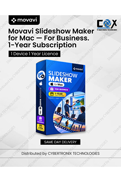 movavi Slideshow Maker for Mac For Business | 1 Device for 1 Year | Digital L...