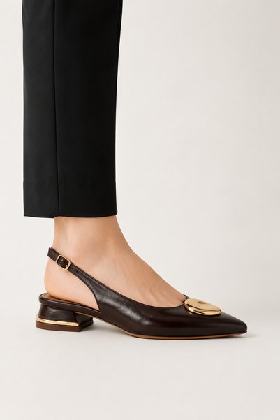Jagulep Stylish Low Heel Women's Sandals Shoes Brown
