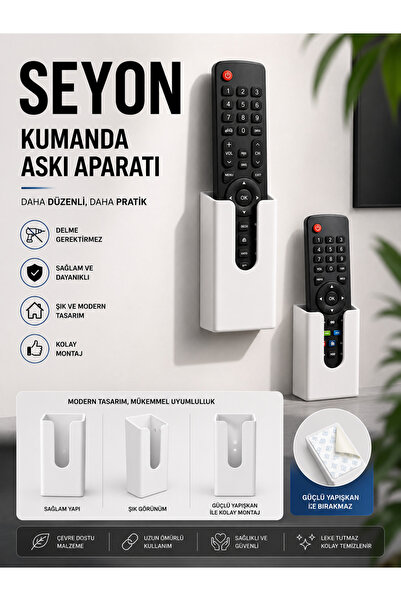 seyon Kumanda Tutucu Askı Aparatı – TV Klima Uzaktan Kumanda Duvar Tipi Kuman...