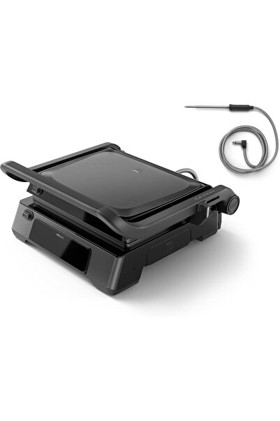 Philips HD6307/70 Contact Grill, Classic Design, Aluminum, Black, 2200W, with...