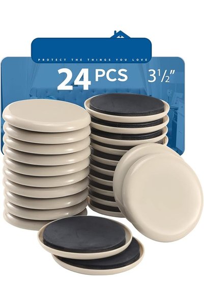 NALACAL Furniture Sliders for Carpet, 24 Pack Heavy Duty Furniture Moving Pad...