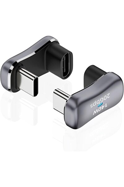 MAKINGTEC 2pcs 180° USB-C Adapter, 180 Degree Angle USB-C Male to Female, 20G...