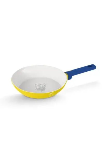 Minions Tigaie, aluminiu forjat, 20 x 4.5 cm, 1 L, Galben/Albastru